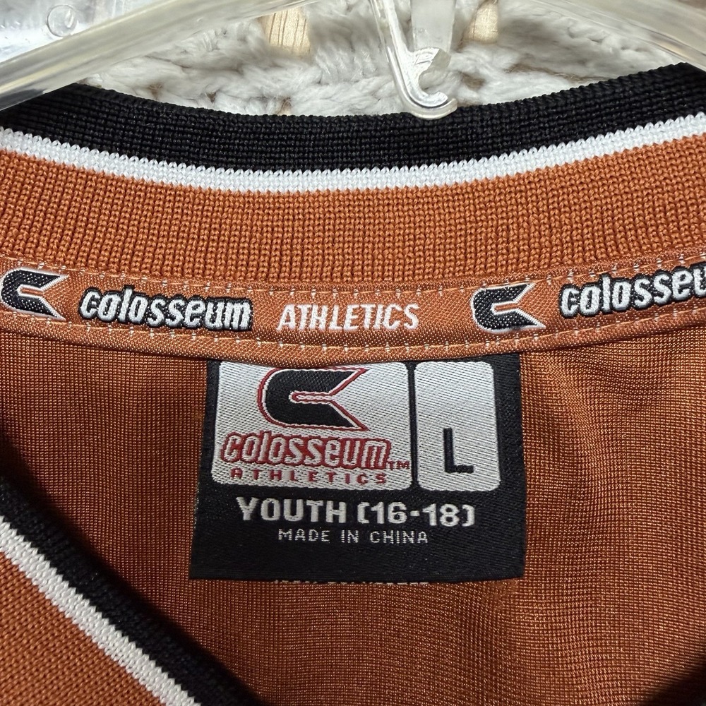 Texas Longhorn Colosseum Brand Jersey Youth Boys L 16-18 Orange #10 Athletic - Picture 7 of 9